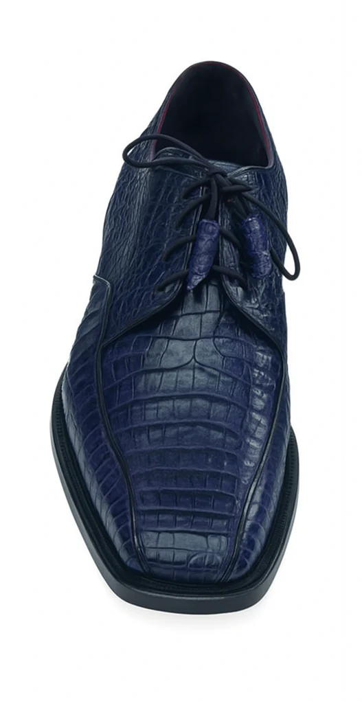 Los Altos Oxford Blue Caiman & Belly Crocodile Shoes - Image 2