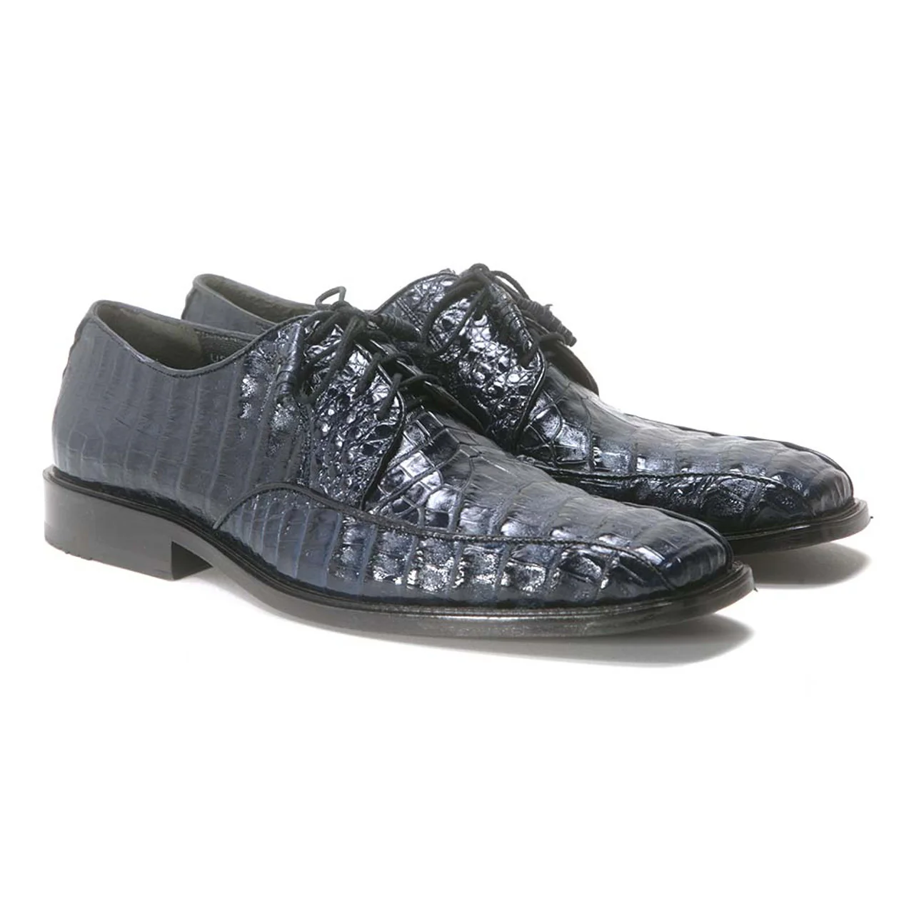 Los Altos Oxford Blue Caiman & Belly Crocodile Shoes - Image 7