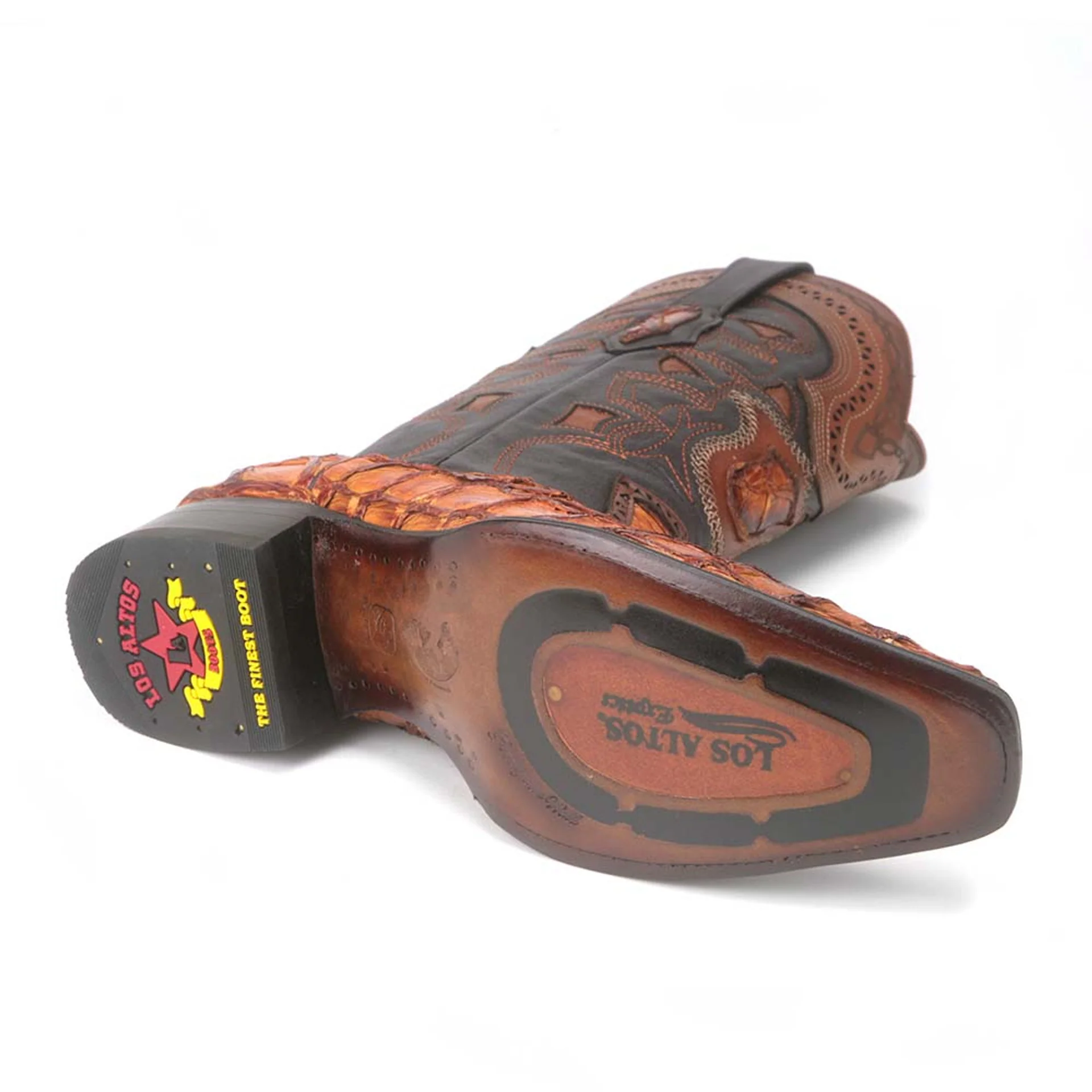 Los Altos Pirarucu Cognac European Square Toe Men’s Boot - Image 2