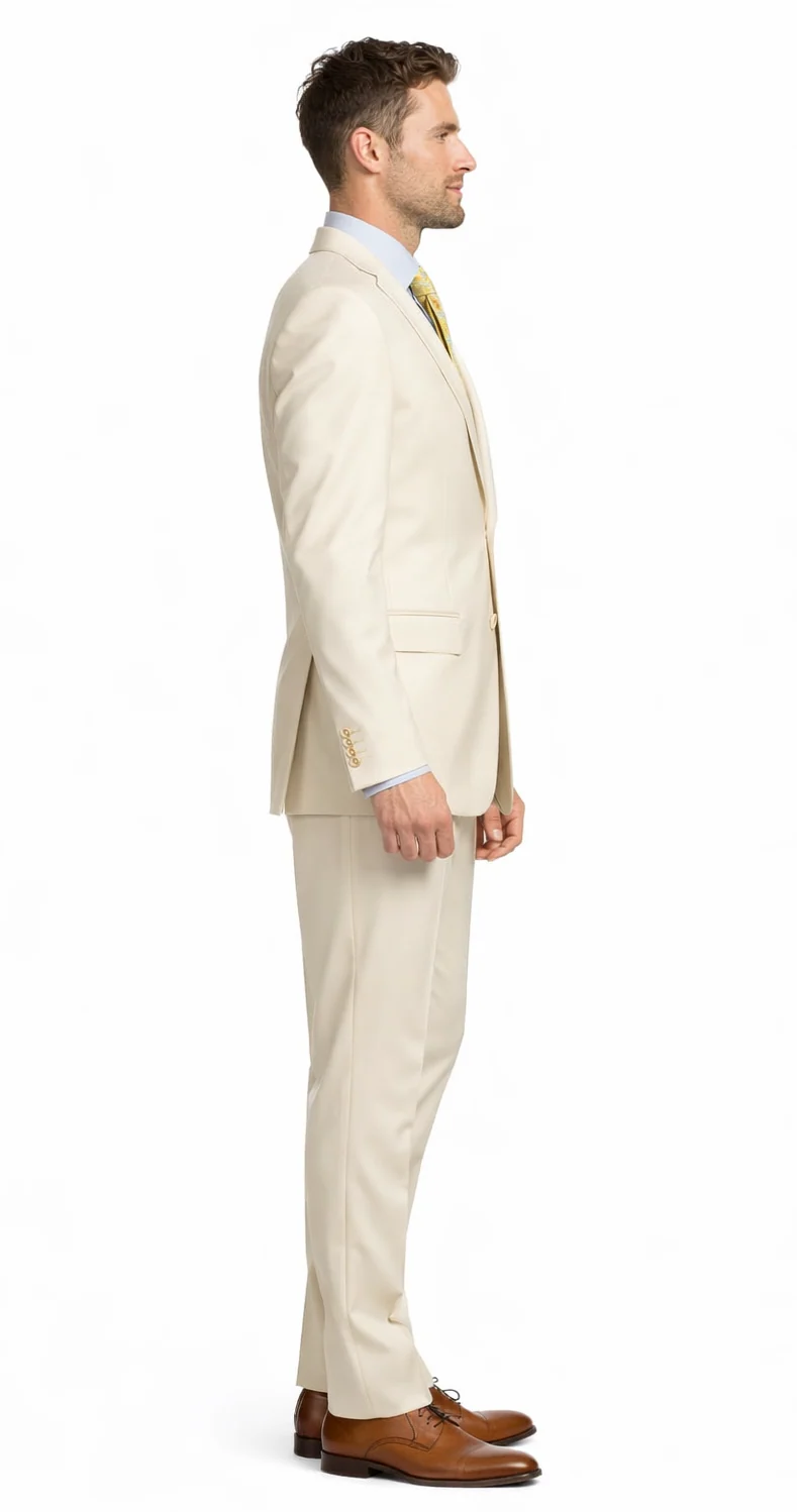 Tiglio Beige Two-button Wool Suit - Image 3