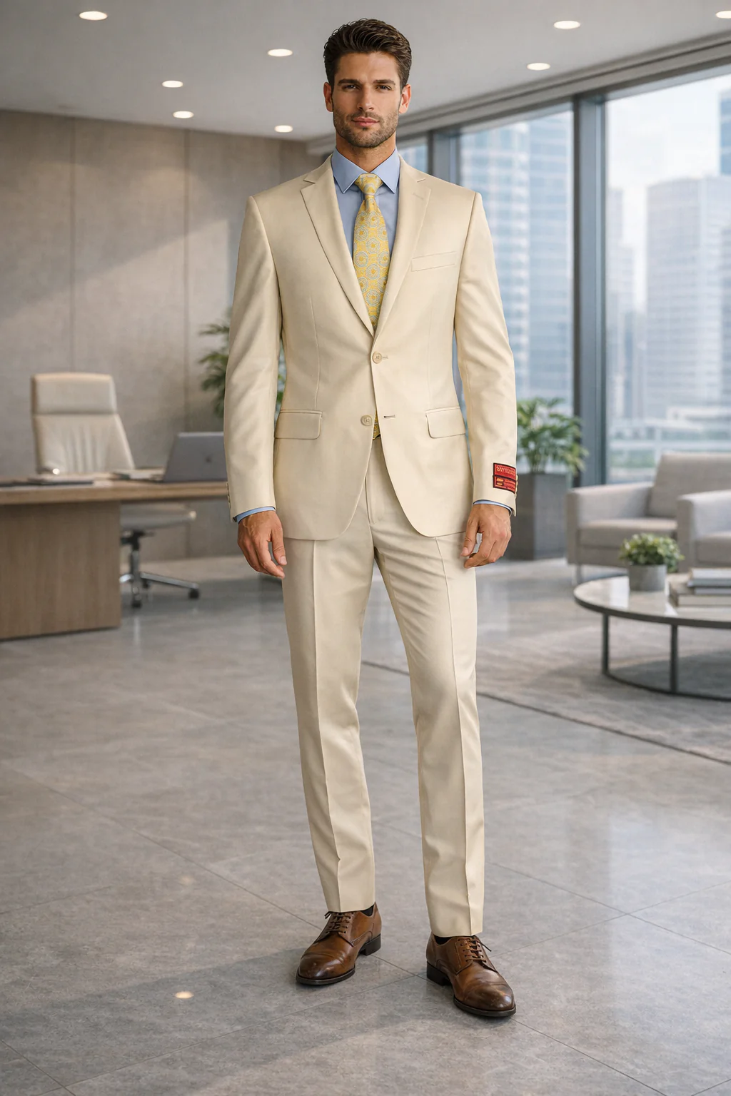 Tiglio Beige Two-button Wool Suit - Image 6