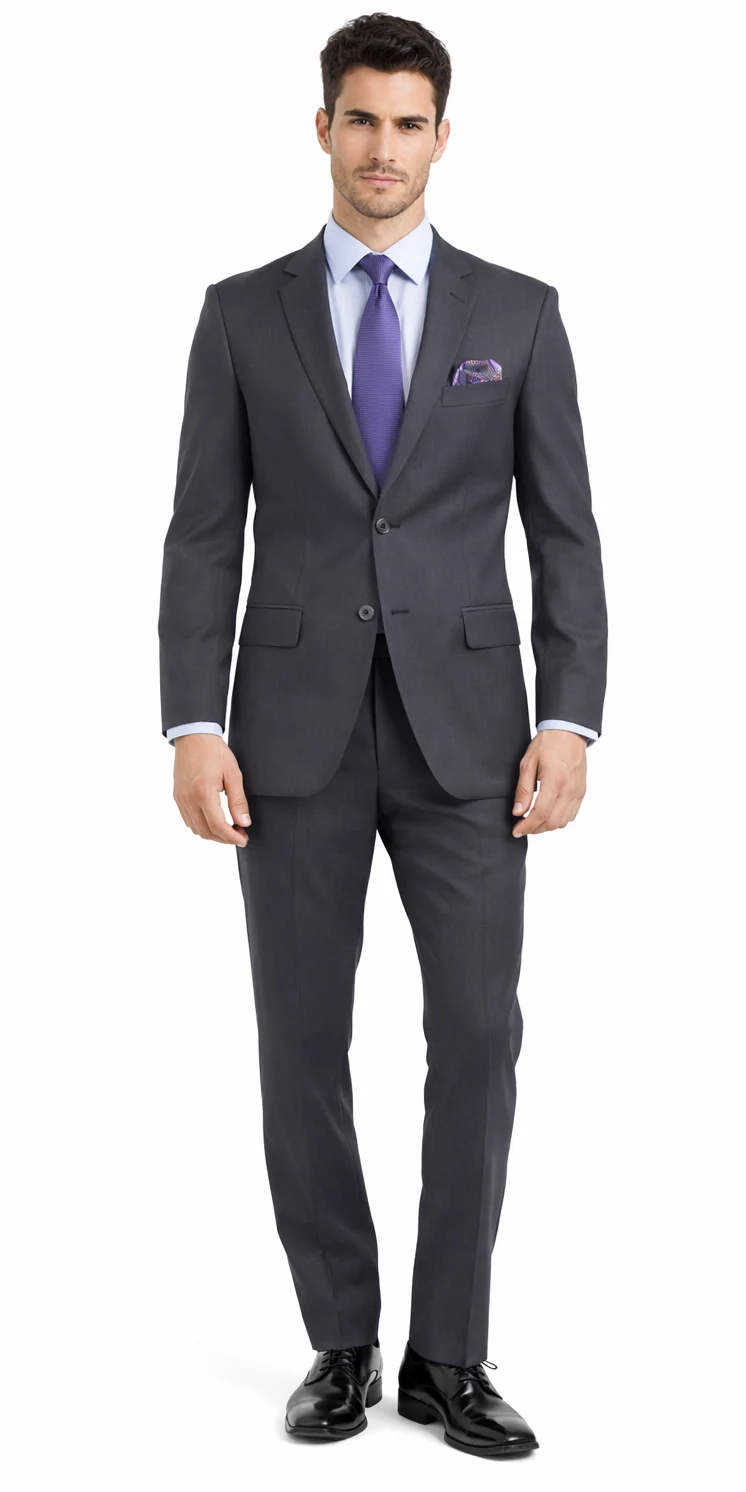 Tiglio Black, Gray, Navy Blue Stripe Two-button Wool Suit 3 Fabrics - Image 7