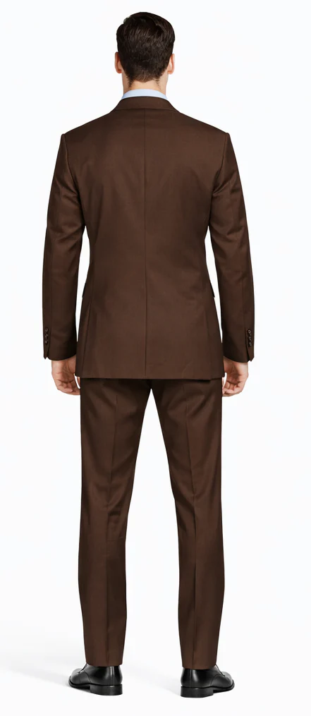 Tiglio Brown Two-Button Wool Suit - Image 2