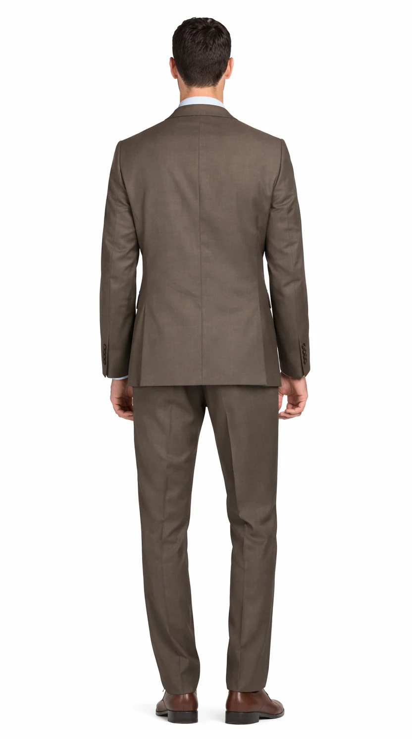 Tiglio Camel or Taupe Two-button Wool Suit - Image 3
