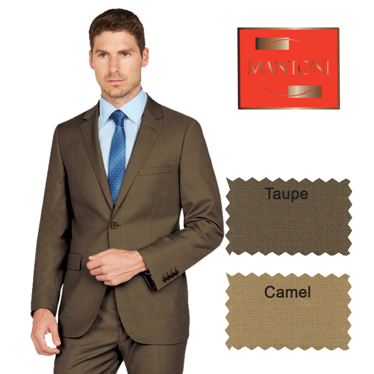 Tiglio Camel or Taupe Two-button Wool Suit - Image 9