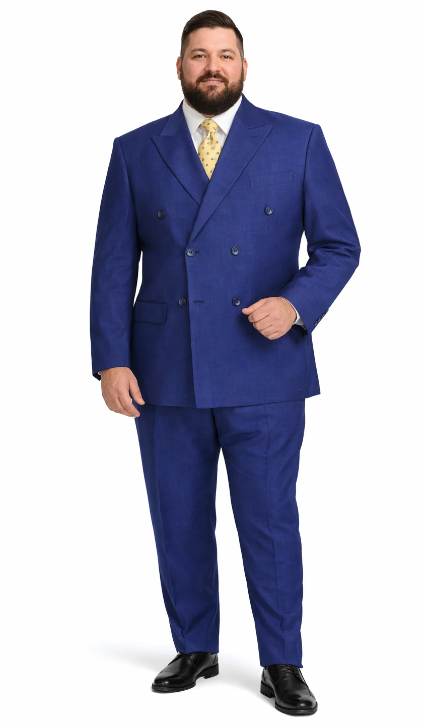 Tiglio Double-Breast Black, Grey, or Navy Wool Suit - Image 8