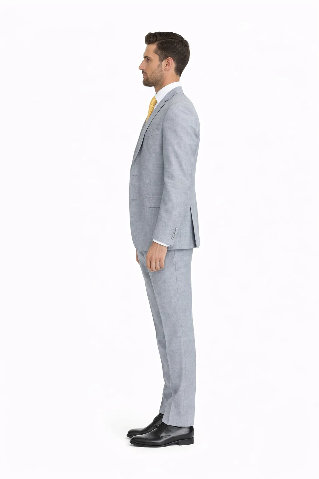 Tiglio Light Gray Suit for Men – Elegant Wedding and Business Formal Suit - Image 7