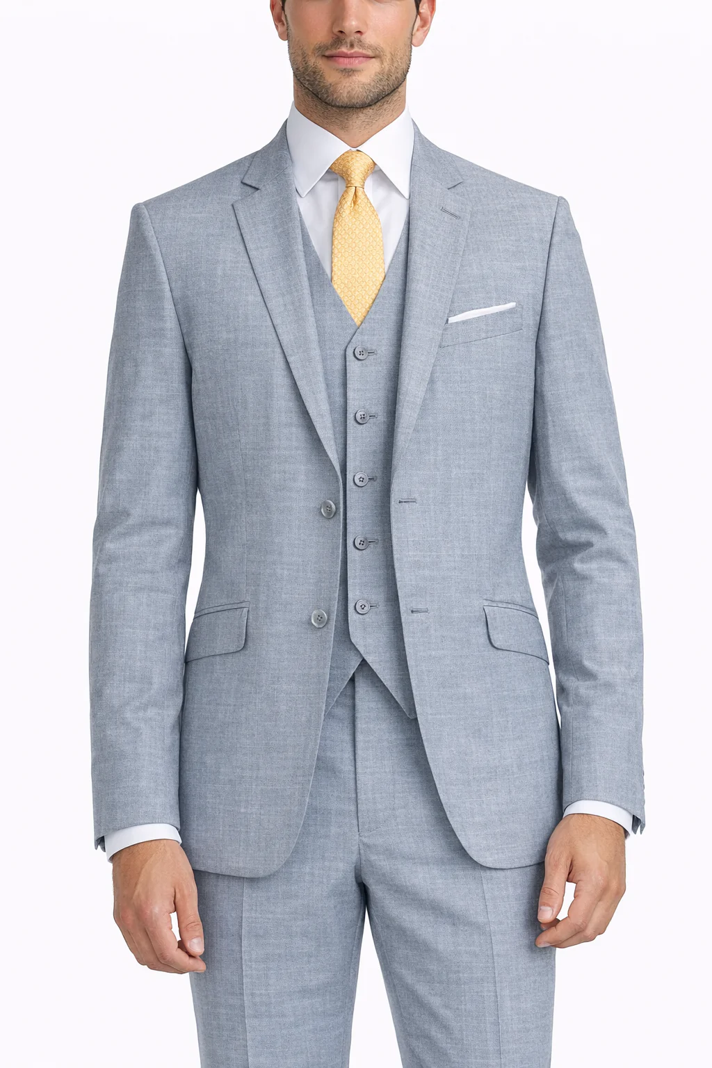 Tiglio Light Gray Suit for Men – Elegant Wedding and Business Formal Suit - Image 9
