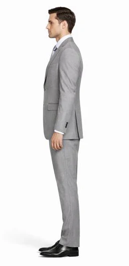 Tiglio Lt. Gray Two-button Wool Suit in Modern or Slim-Fit - Image 3