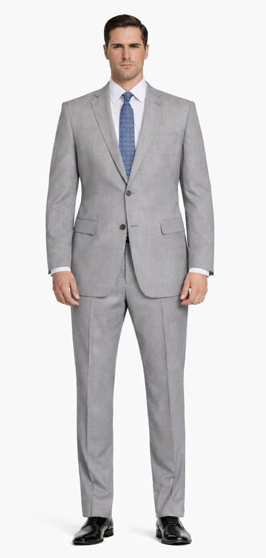 Tiglio Lt. Gray Two-button Wool Suit in Modern or Slim-Fit - Image 7