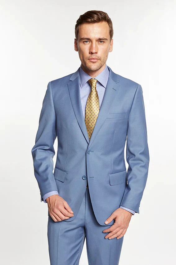 Tiglio Suit - Wool Suit - Business Suit Black Suit - Modern Fit 2 Buttons Style - Image 5