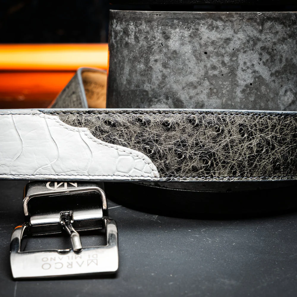 Marco Di Milano Alessio Belt White / Gray - Image 8