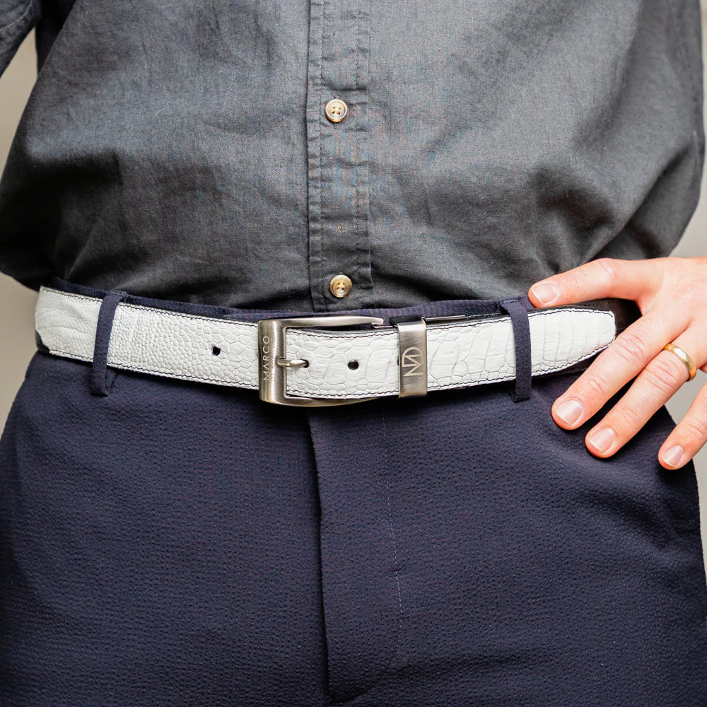 Marco Di Milano Alessio Belt White / Black - Image 5