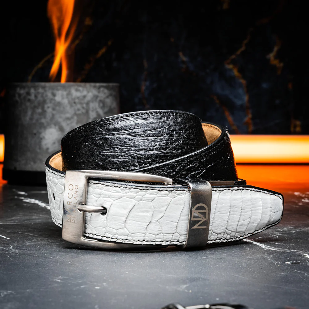 Marco Di Milano Alessio Belt White / Black - Image 7
