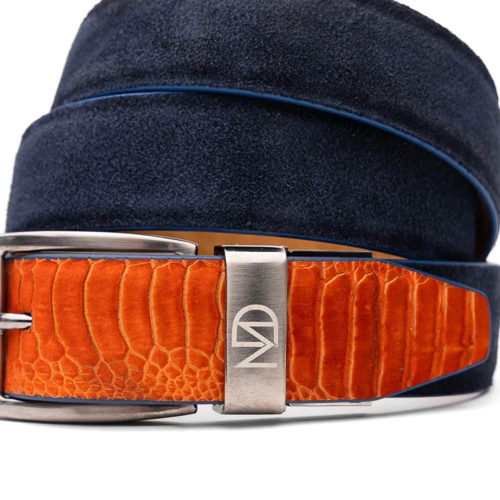 Marco Di Milano Hugo Belt Orange / Navy - Image 2