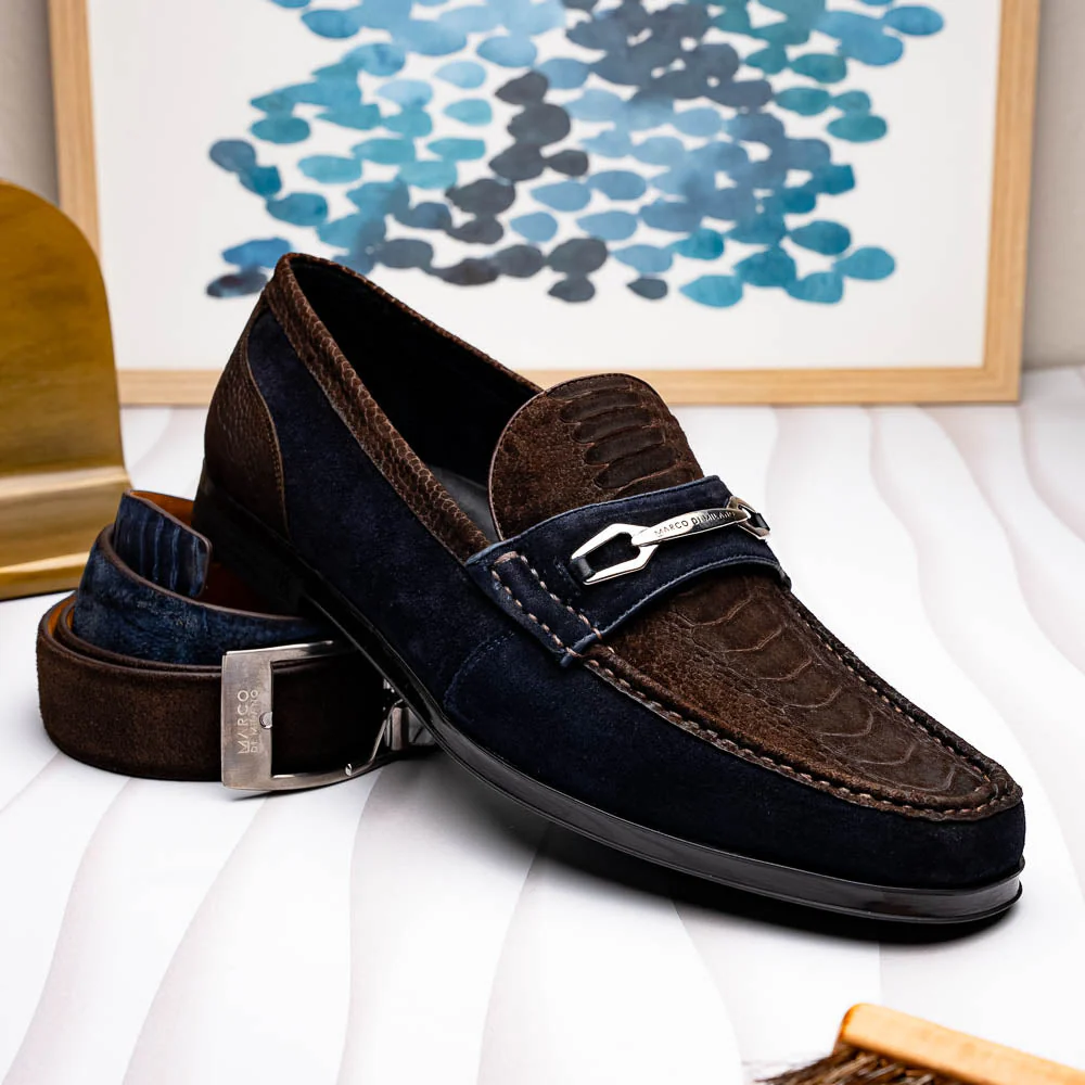 Marco Di Milano Hugo Belt Navy / Brown - Image 4