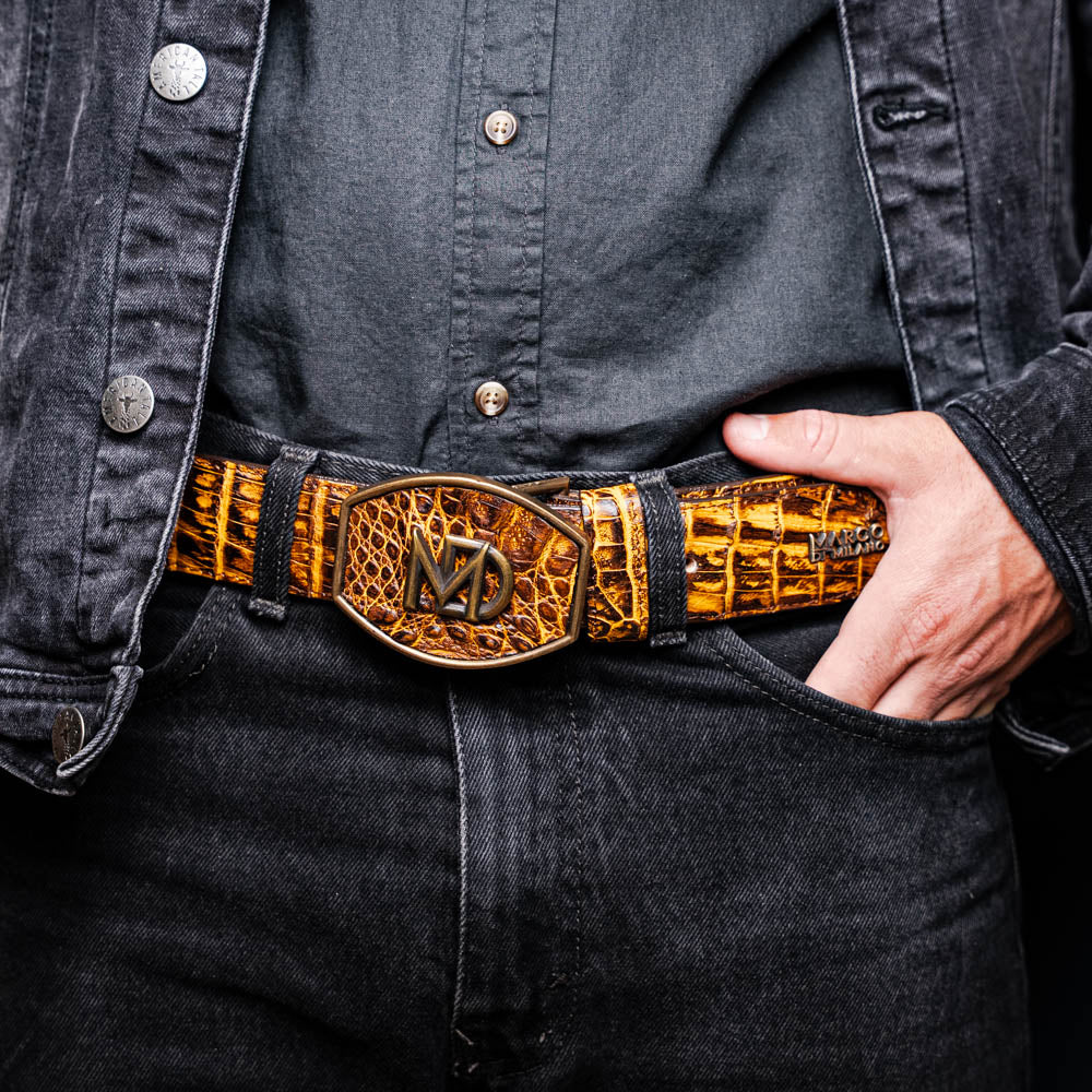 Marco Di Milano Iowa Belt Mustard Brown - Image 9