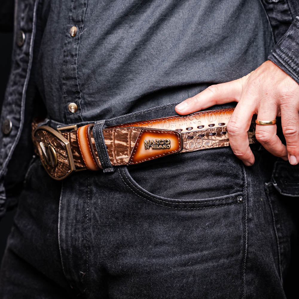 Marco Di Milano Montana Belt Stone Brown - Image 10