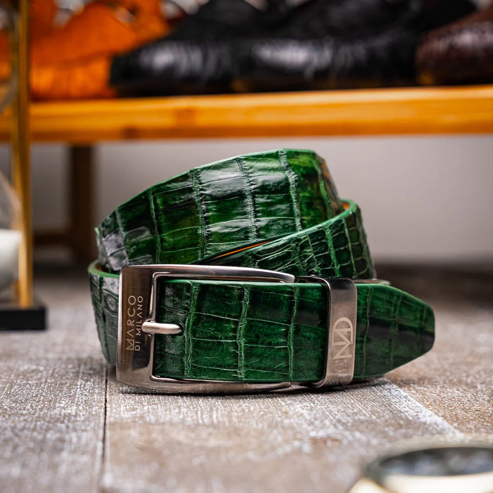 Marco Di Milano Riccardo Belt Forest Green - Image 4