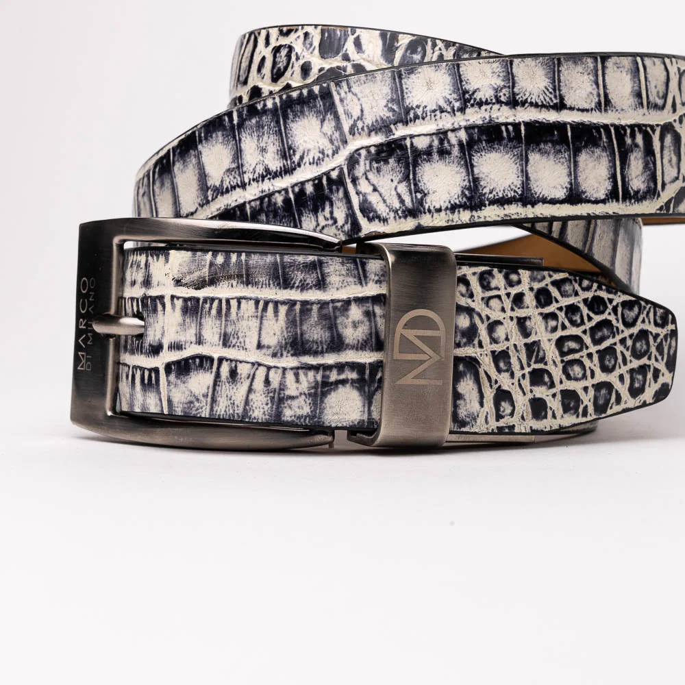 Marco Di Milano Silvio Belt Antique Newspaper - Image 2