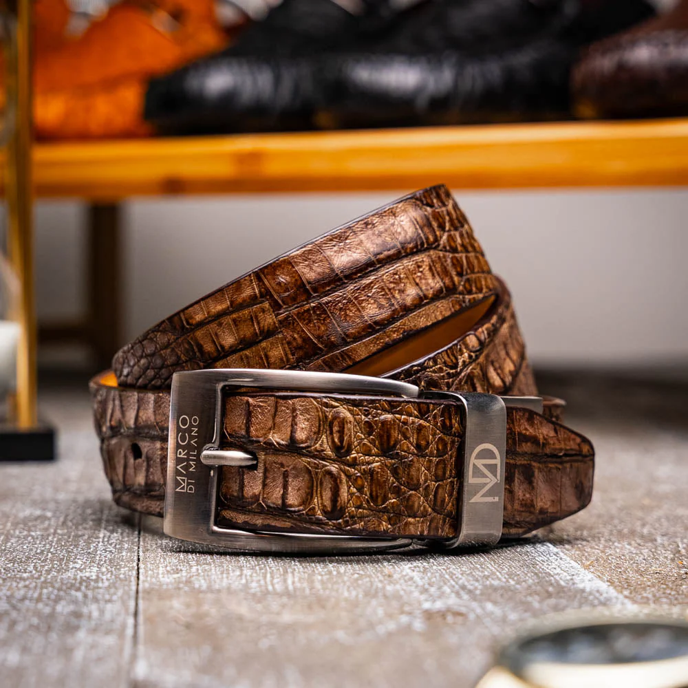Marco Di Milano Silvio Belt Washed Brown - Image 4