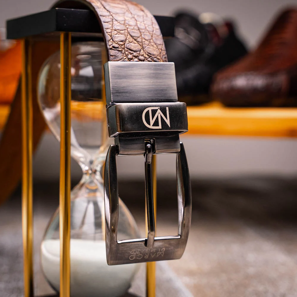 Marco Di Milano Silvio Belt Washed Brown - Image 5