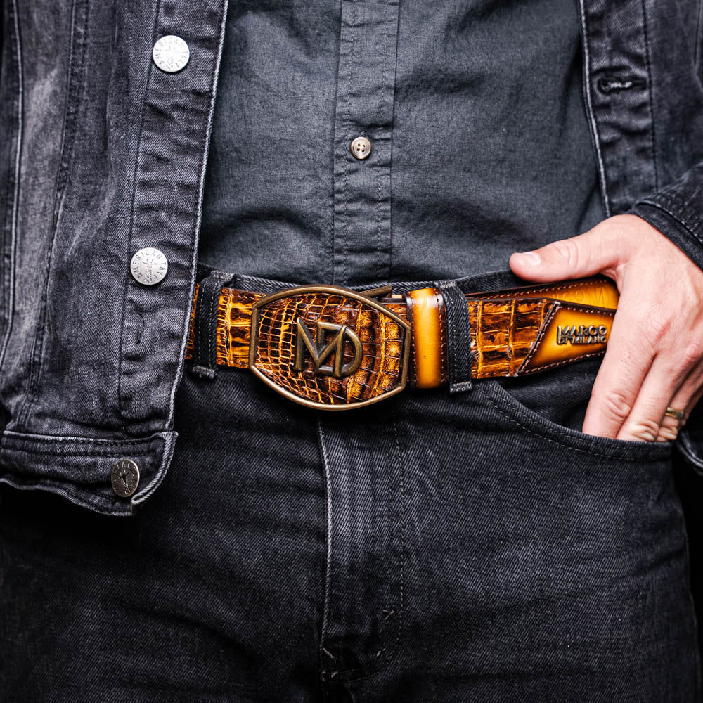 Marco Di Milano Texas Belt Mustard Brown - Image 9