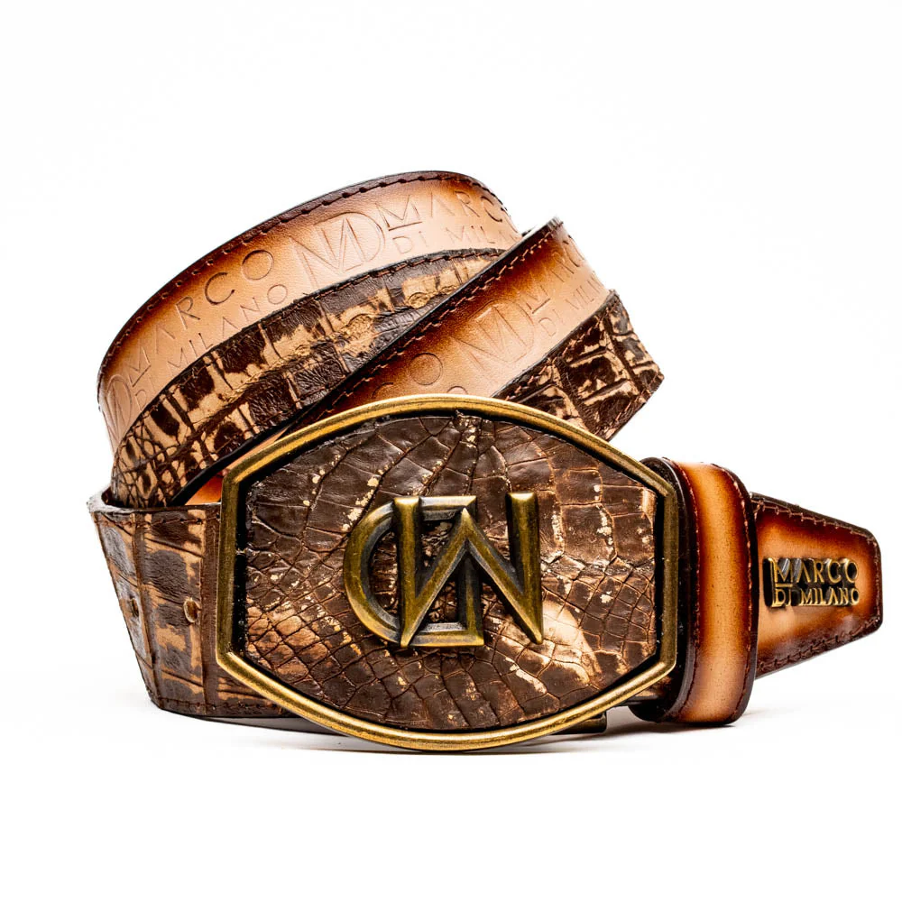 Marco Di Milano Texas Belt Stone Brown