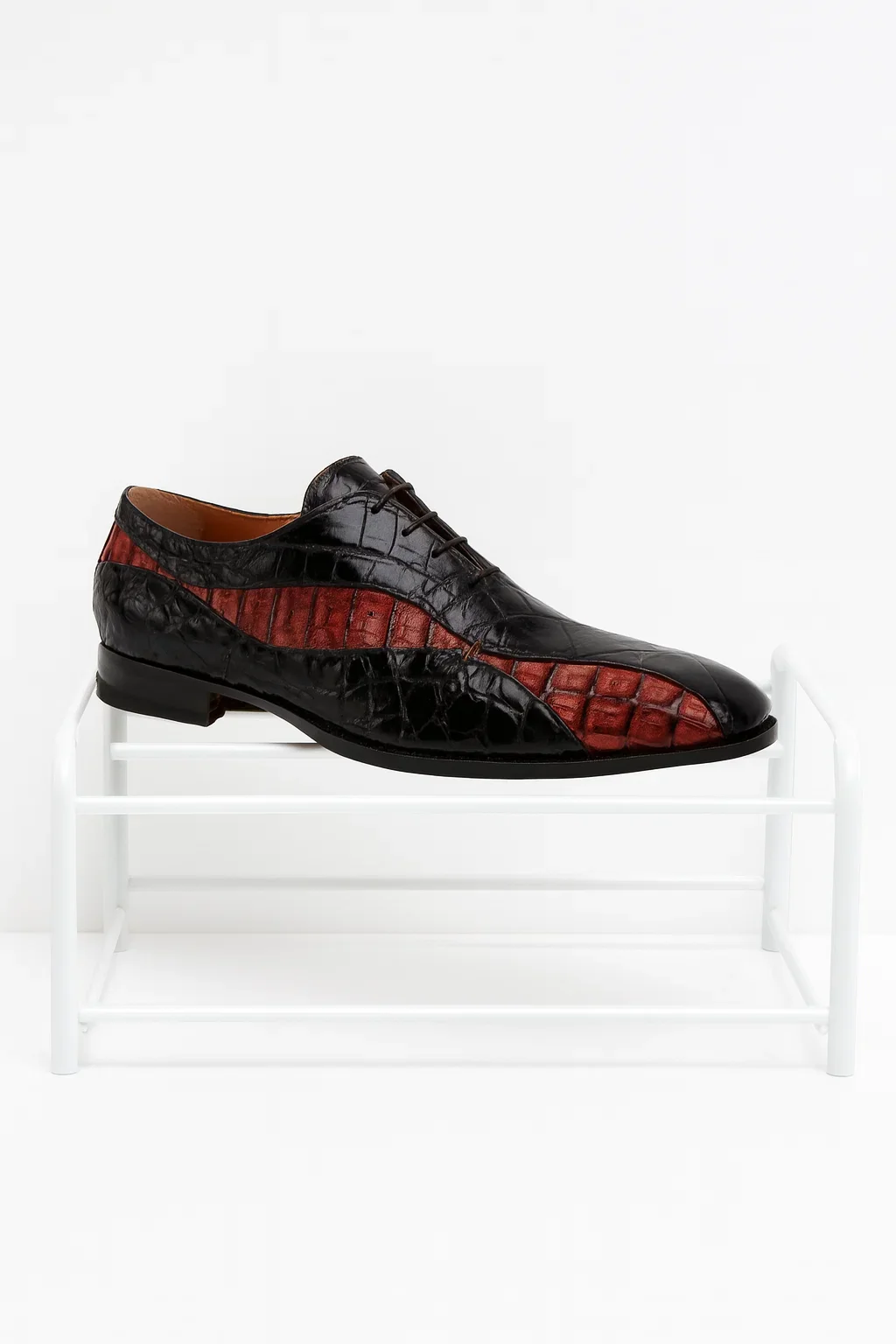 Mauri Dark Brown Gold Alligator Shoes Made Italy Scarface - Image 3