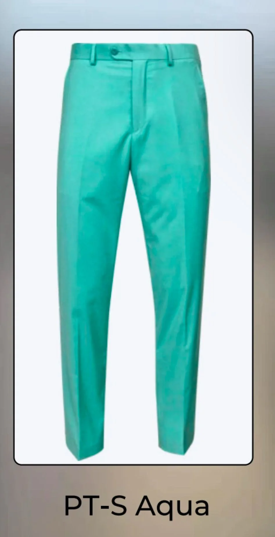 Men’s Aqua Dress Pants – Slim Fit Stylish Formal Trousers for Parties and Casual Wear in Turqoise Color - Image 6