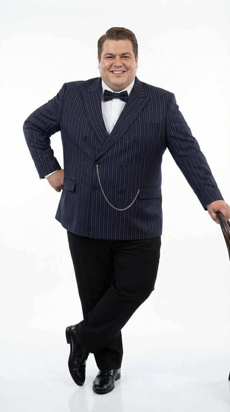Men’s Black Pinstripe Blazer Gomez Addams Inspired Jacket – Vintage Double Breasted Formal Blazer, Classic Party Costume Wear, Elegant Evening - Image 7