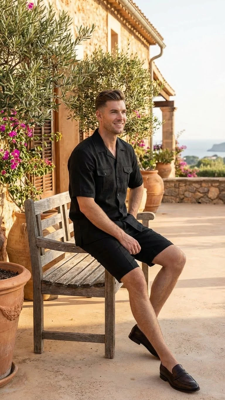 Men’s Black Walking Suit with Short – Classic Leisure and Casual Outfit - Image 10