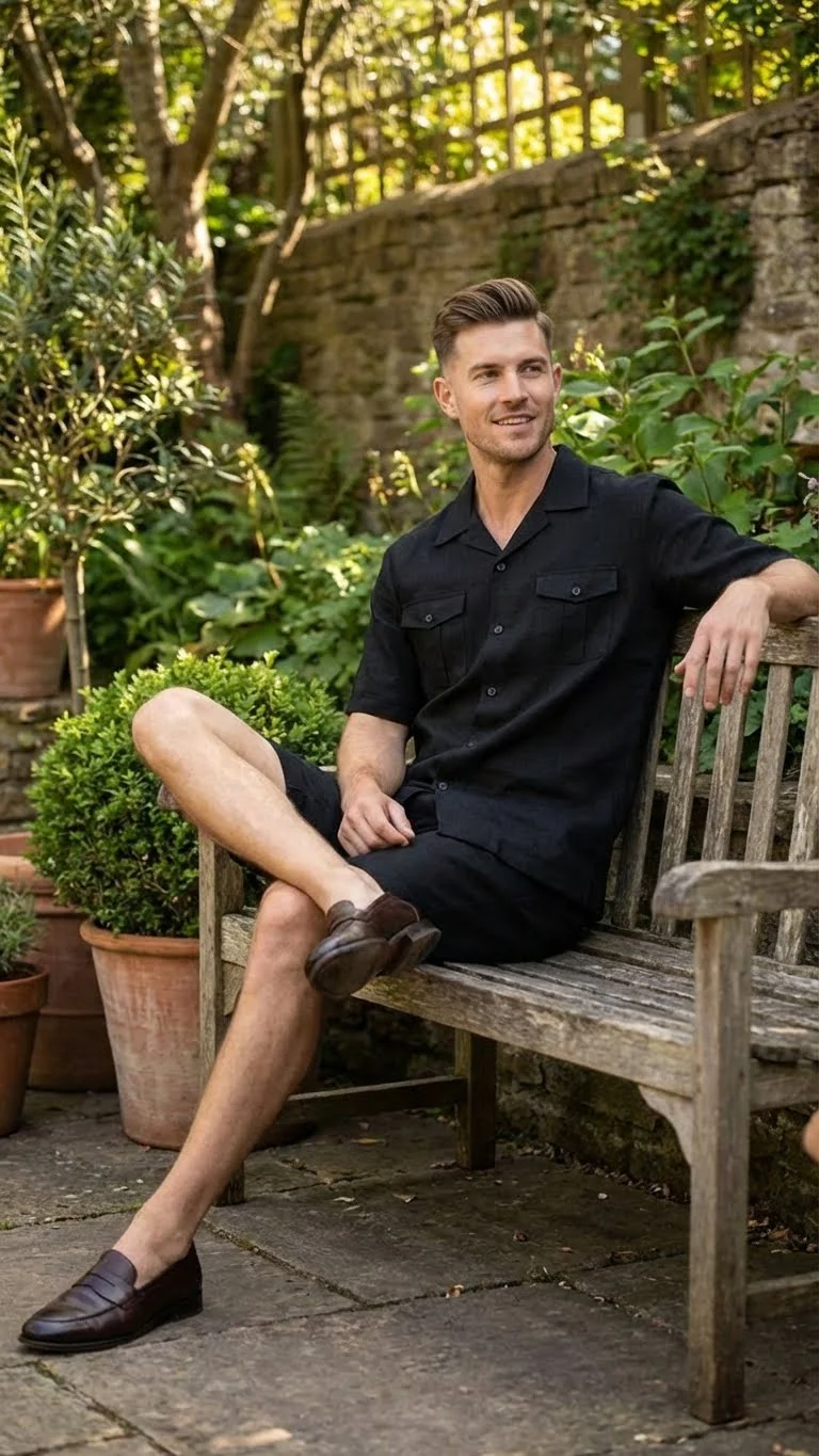 Men’s Black Walking Suit with Short – Classic Leisure and Casual Outfit - Image 7