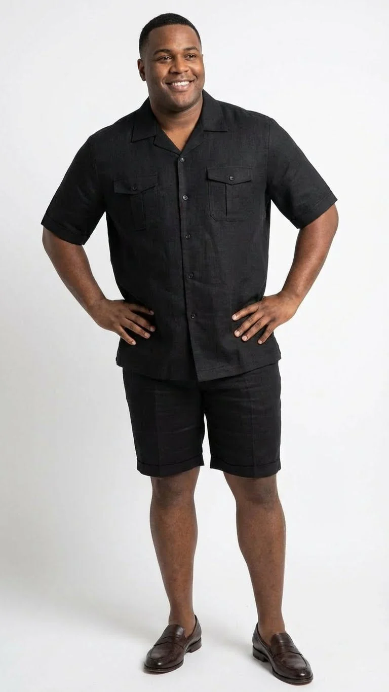 Men’s Black Walking Suit with Short – Classic Leisure and Casual Outfit - Image 9