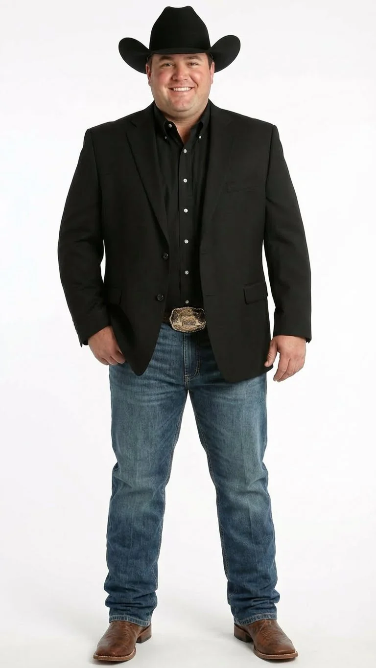 Men’s Black Western Blazer Jacket, Classic Cowboy Style Sport Coat for Casual Formal Wear - Image 8