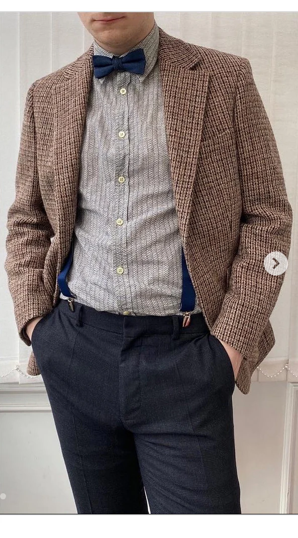 Men’s Brown Tweed Blazer Matt Smith Inspired Jacket – Classic Vintage Style Casual Formal Blazer, Smart Office Party Wear - Image 13