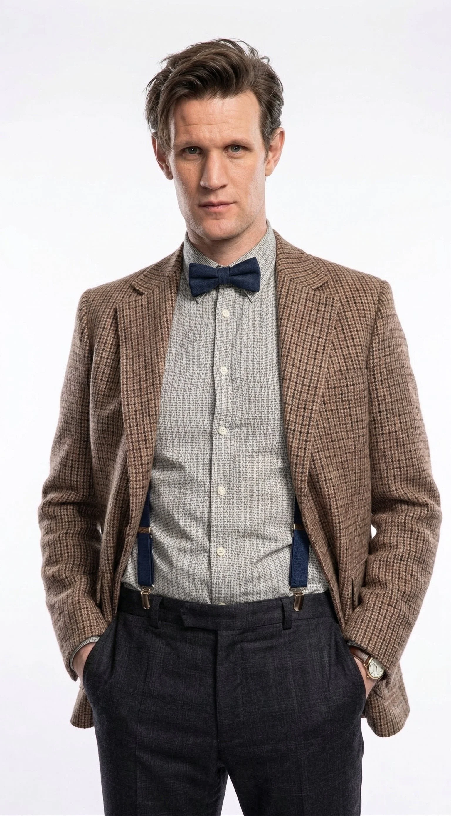 Men’s Brown Tweed Blazer Matt Smith Inspired Jacket – Classic Vintage Style Casual Formal Blazer, Smart Office Party Wear - Image 4