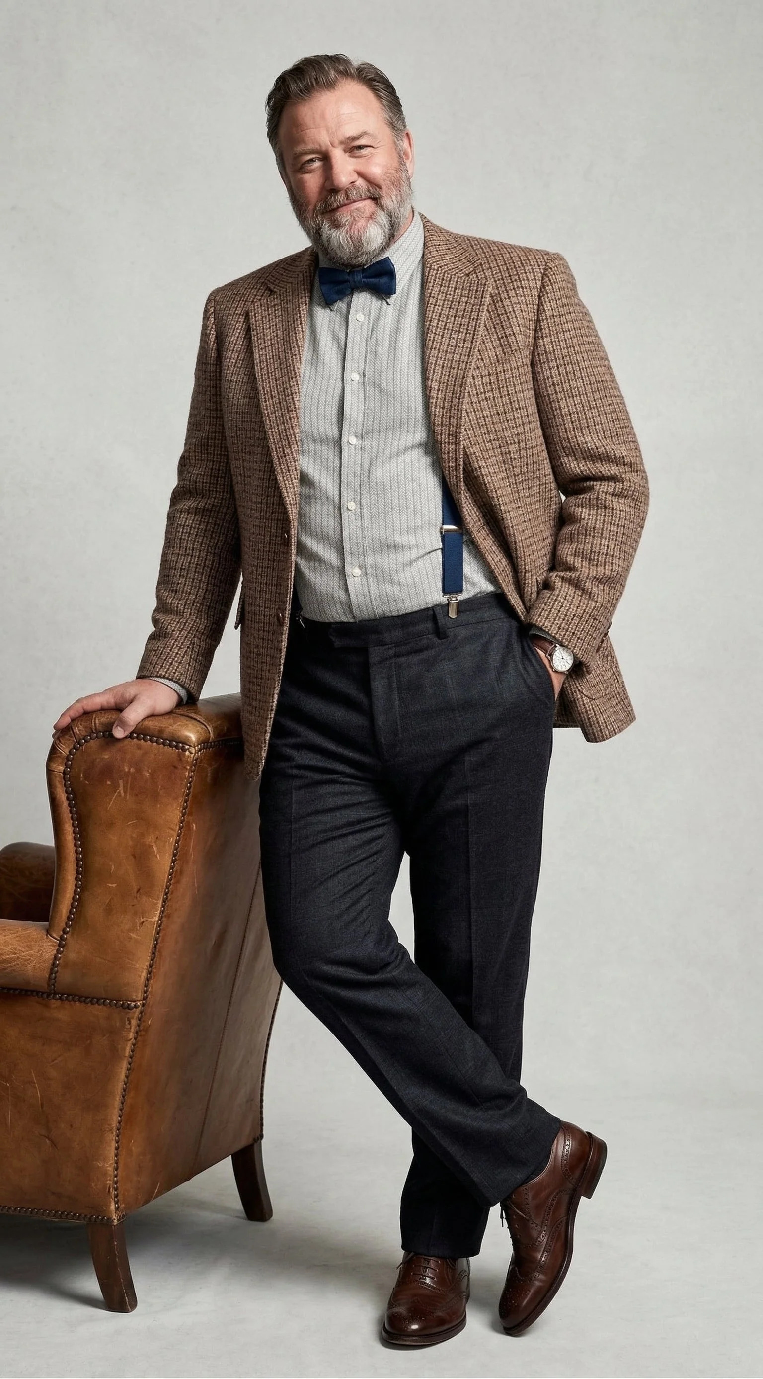 Men’s Brown Tweed Blazer Matt Smith Inspired Jacket – Classic Vintage Style Casual Formal Blazer, Smart Office Party Wear - Image 7
