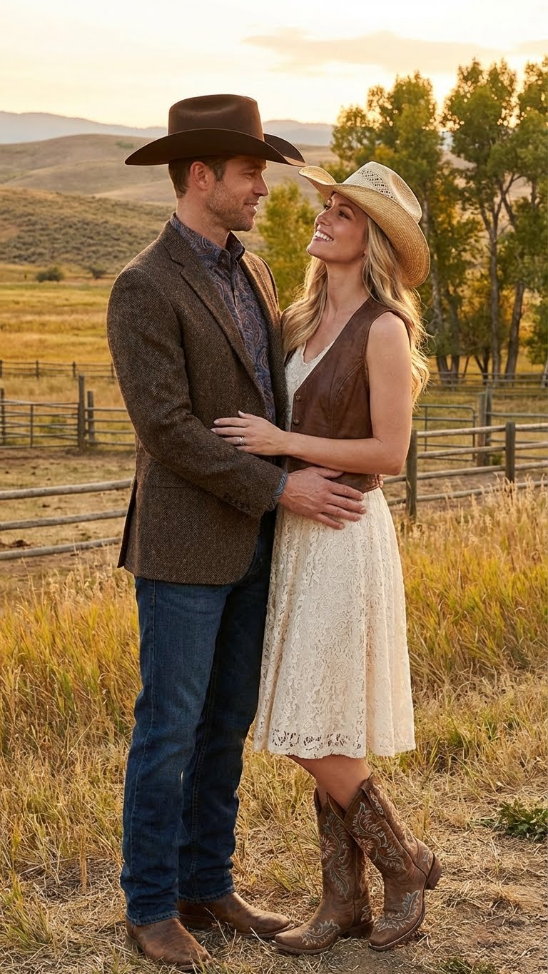 Men’s Brown Western Tweed Herringbone Blazer Jacket – Classic Cowboy Style Sport Coat for Wedding Party - Image 5