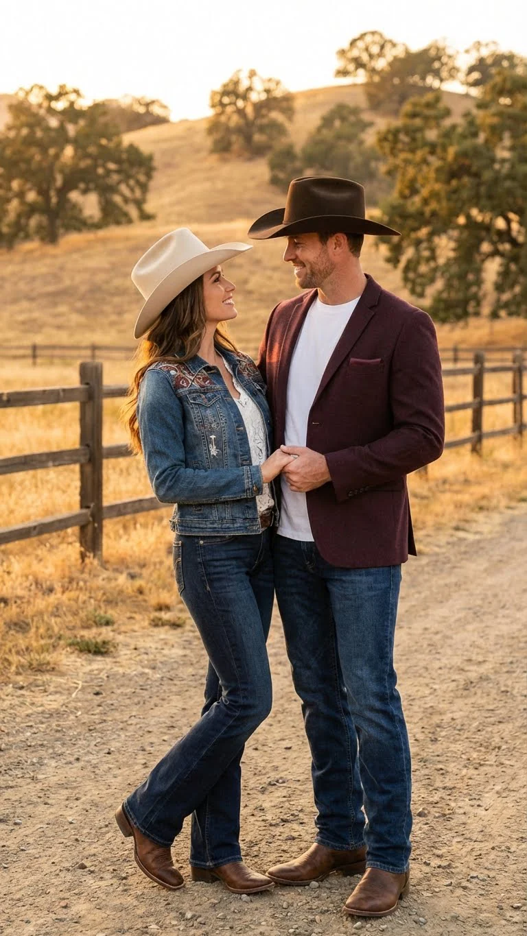 Men’s Burgundy Western  Blazer Jacket, Textured Cowboy Style Sport Coat for  - Tweed Herringbone Maroon Color - Image 8