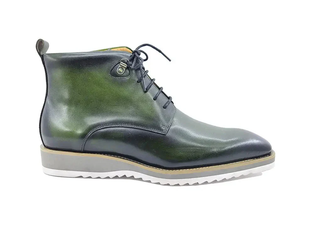 Men’s Burnished Calfskin Lace-Up Boots – Casual Ankle Boots - Image 12
