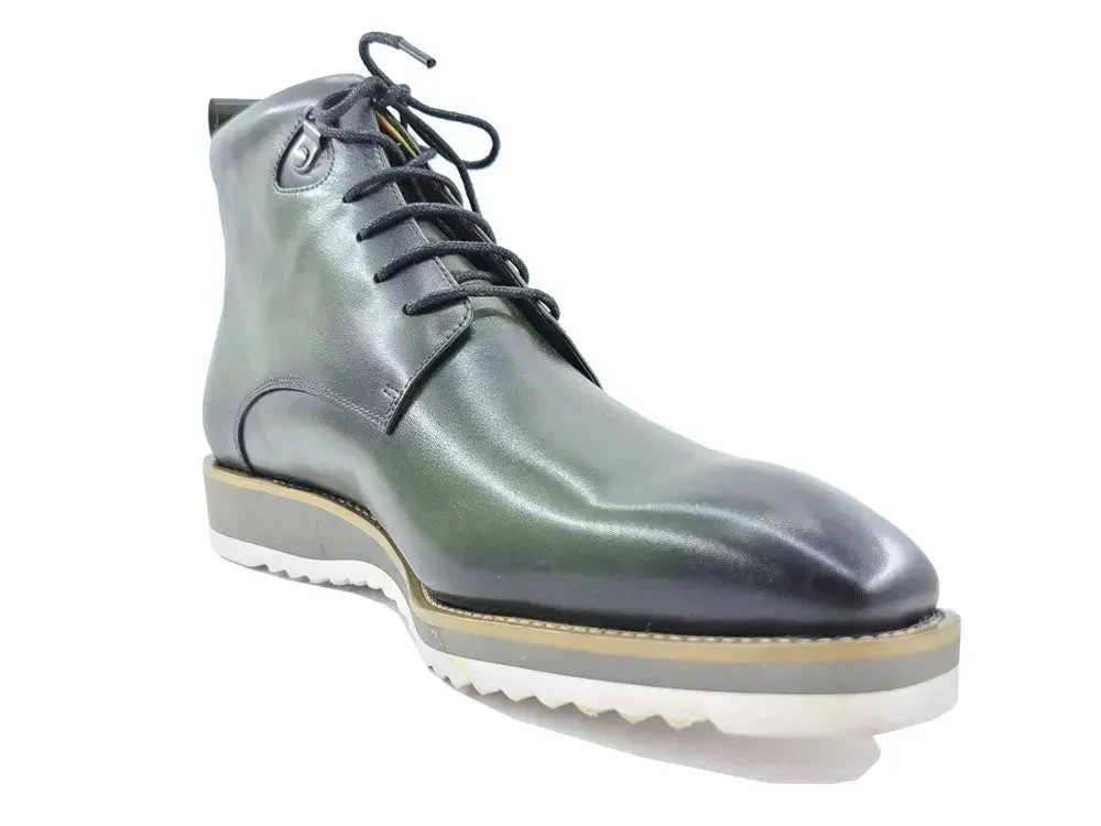 Men’s Burnished Calfskin Lace-Up Boots – Casual Ankle Boots - Image 14