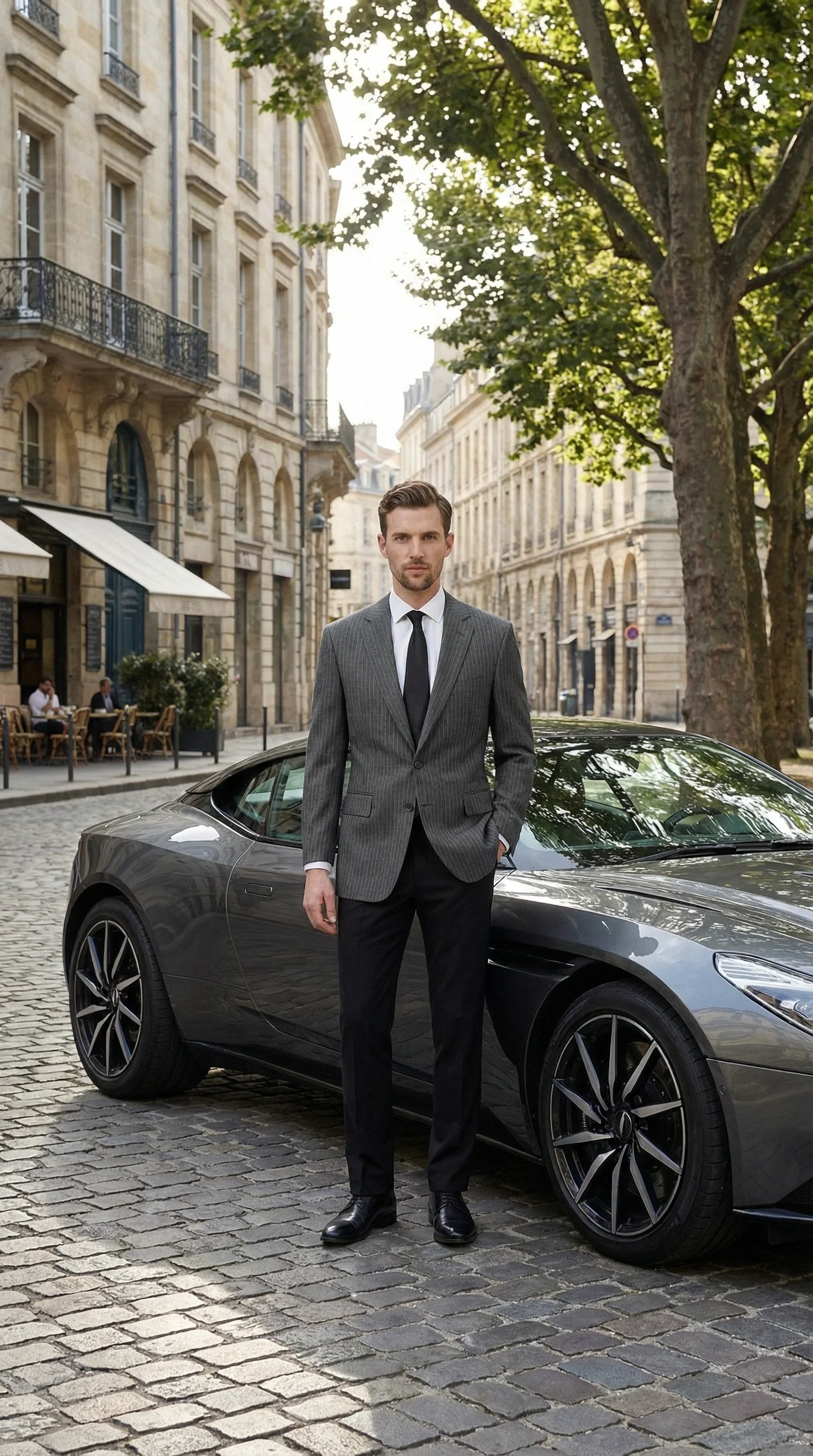 Men’s Charcoal Grey Pinstripe Blazer – Classic Tailored Formal Jacket for Business, Professional Wear Sportcoat - Image 3