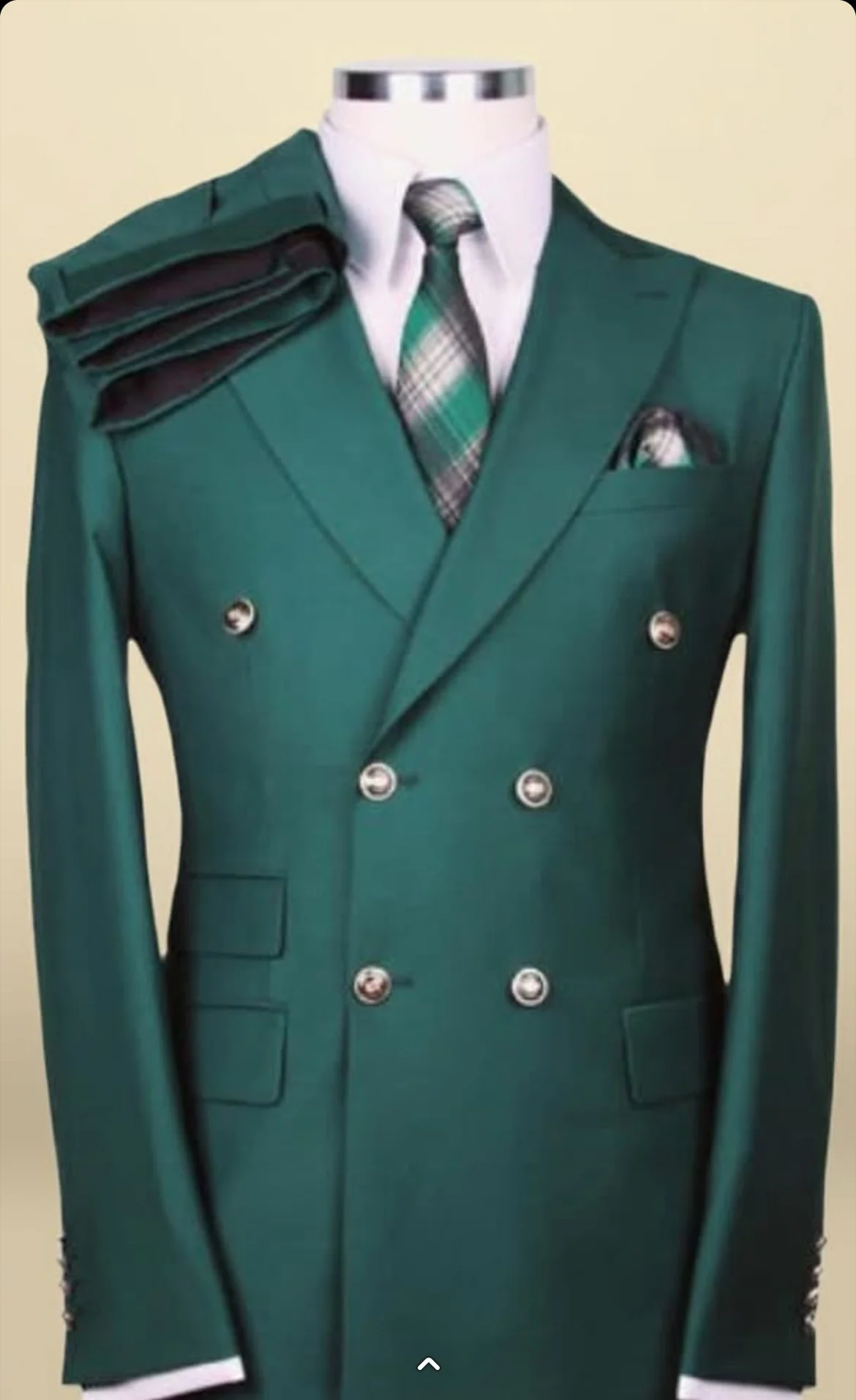 Men’s Dark Green Double Breasted Blazer – Hunter Olive Green Sport Jacket coat - Image 10