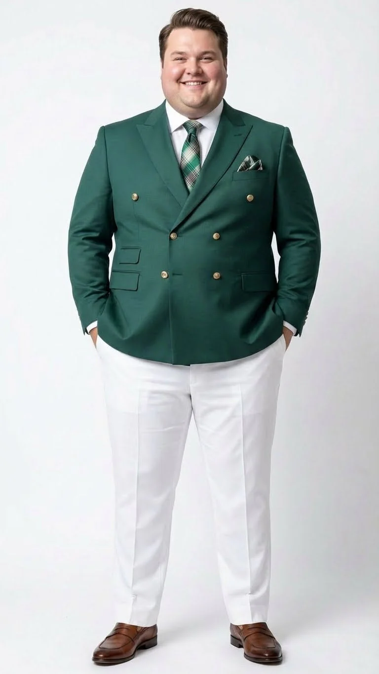 Men’s Dark Green Double Breasted Blazer – Hunter Olive Green Sport Jacket coat - Image 6