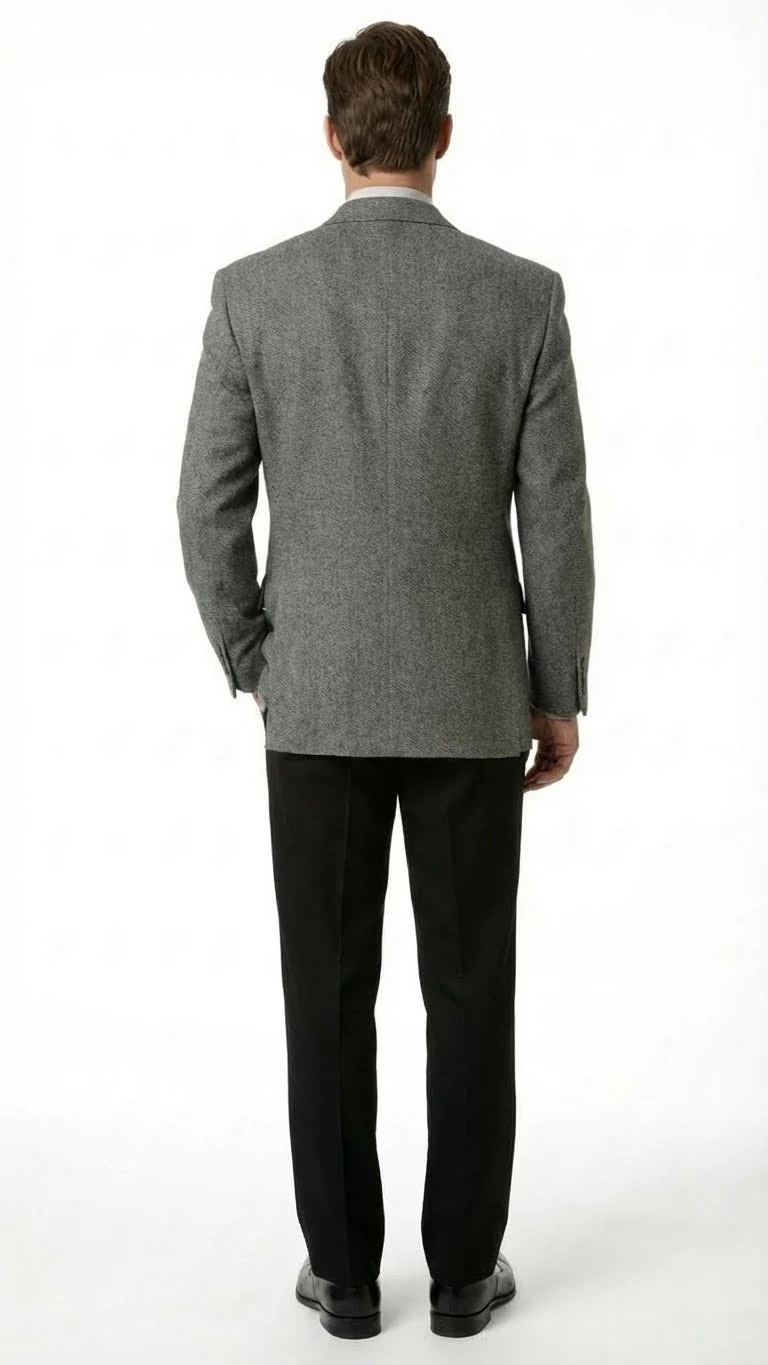 Men’s Dark Grey Blazer – Charcoal Grey Sport Coat Jacket - Image 2