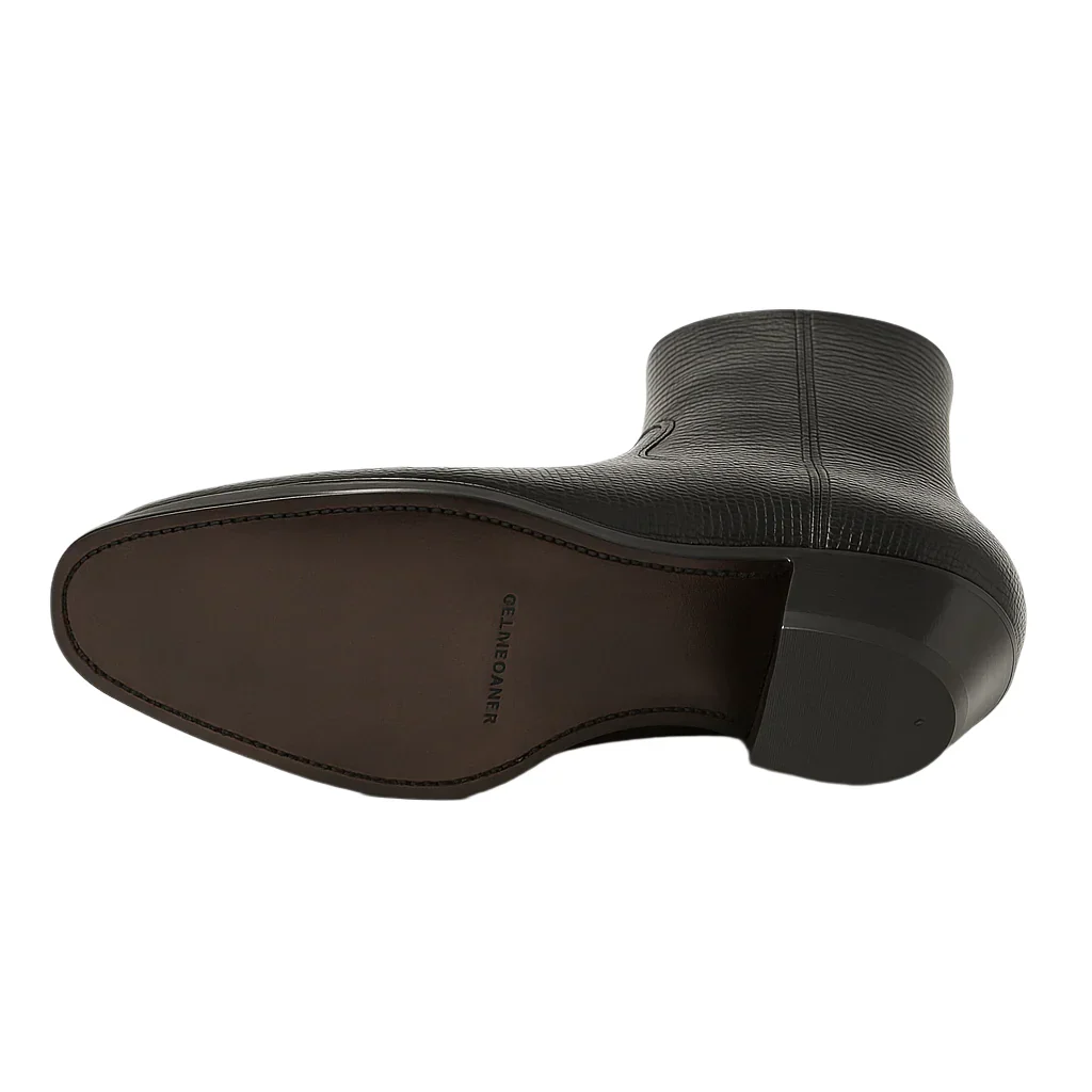 Men’s Dress Ankle Boots – Los Altos Boots – Black Exotic Skin - Image 7