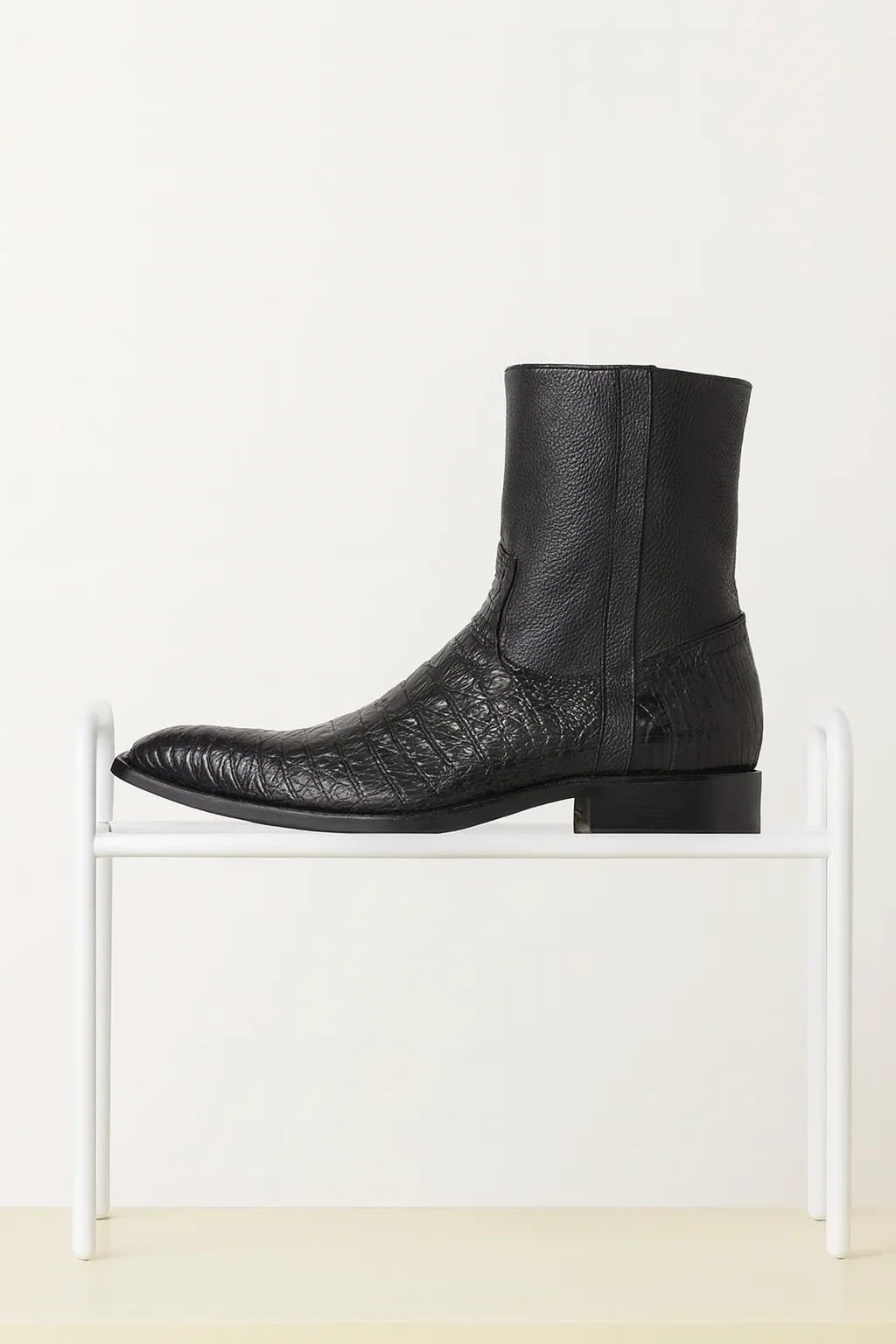 Men’s Dress Ankle Boots – Los Altos Boots – Black Western Style - Image 3