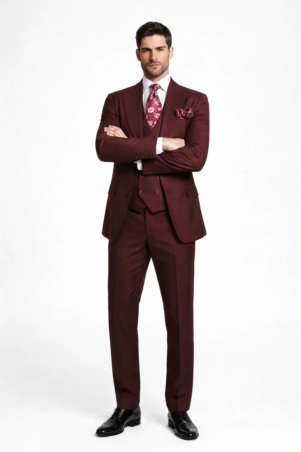 Rossiman Men's Formal Dress Suit – Elegant Tailored Suit - Image 5