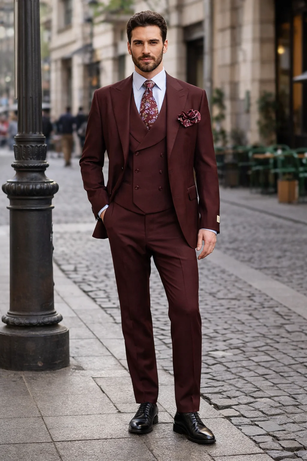 Rossiman Men's Formal Dress Suit – Elegant Tailored Suit - Image 7